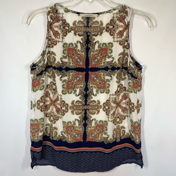 41 Hawthorn Women's Pullover Paisley Sleeveless Blouse Multicolor Size Medium - Picture 1 of 10